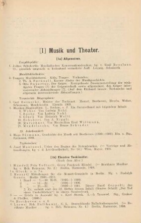 [I] Musik und Theater