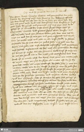 148r-148v: Stift Rohr verkauft das Baurecht auf der Hufe zu Alburch an Heinrich Semlaer und seine Ehefrau, dat. 1444. Mit Streichungen und Einfügungen