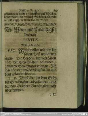 Die Neun und Zwantzigste Predigt