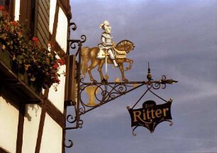 Durbach: Hotel - Gasthaus Ritter; Wirtshausschild