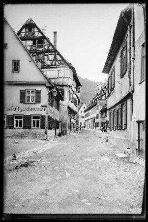 Blaubeuren. Webergasse. Straßenansicht