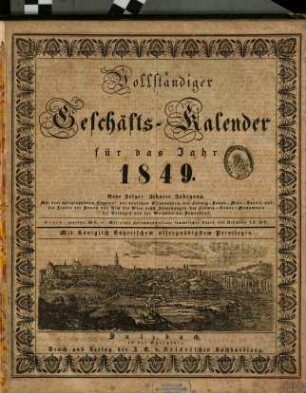 Vollständiger Geschäftskalender : auf das Jahr .... 1849 = Jg. 10