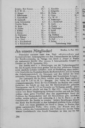 An unsere Mitglieder!