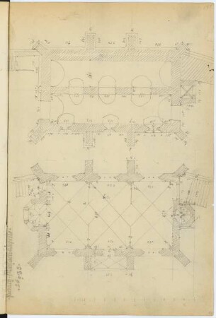 St. Michaelskapelle, Kiedrich: Grundrisse (aus: Skizzen- und Fotoalbum 2)