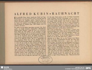 Alfred Kubin. Rauhnacht