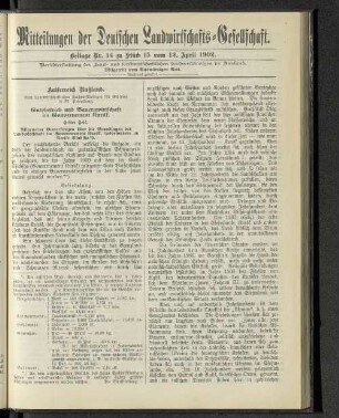 Beilage Nr. 14 zu Stück 15 vom 12. April 1902.