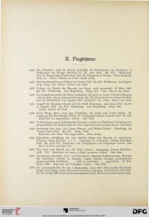 II. Flugblätter (Nr. 1427-1469)