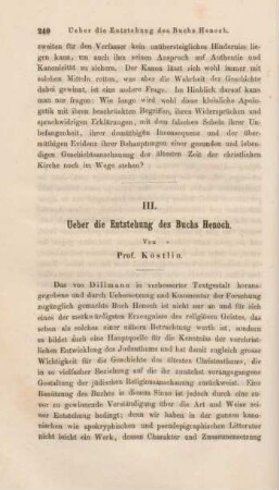 240-279 Ueber die Entstehung des Buchs Henoch