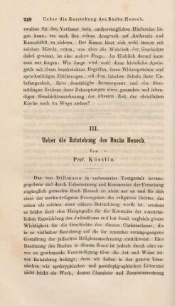 240-279 Ueber die Entstehung des Buchs Henoch