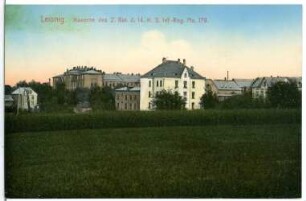 Leisnig. Kaserne d. 2. Bat. d. 14.K.S. Inf.-Regim. Nr. 179