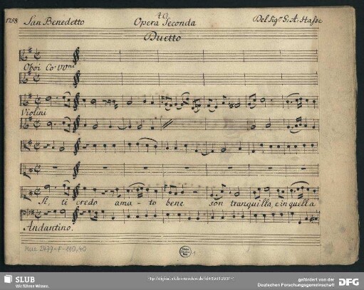 Nitteti. Excerpts - Mus.2477-F-110,40 : S (2), orch, bc