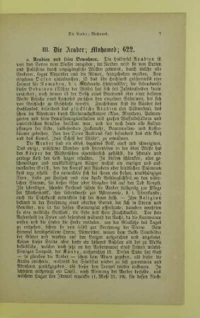 III. Die Araber; Muhamed; 622