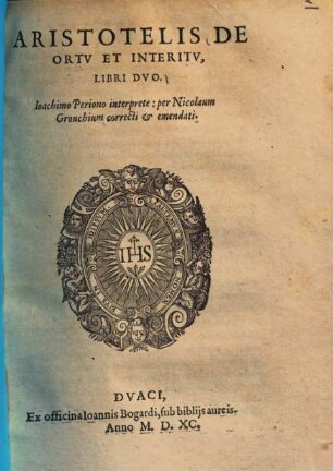 De ortu et interitu : libri duo
