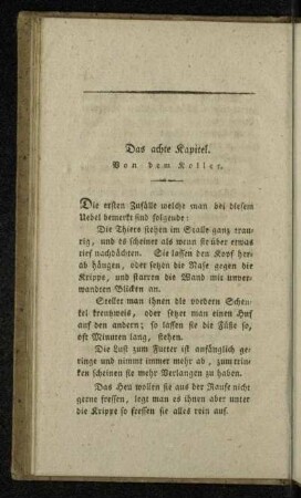 Das achte Kapitel. Von dem Koller.