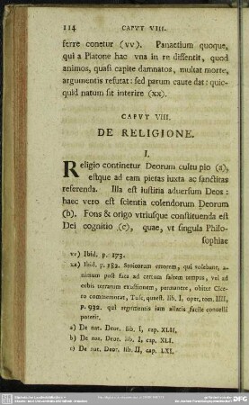 Caput VIII. De Religione