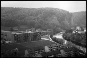 Burgdorf: Panorama von der Terrasse Haus Baumann, auf Werk und Emme