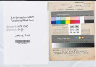 Entnazifizierung Paul Jakobs, geb. 13.11.1900 (Wandergewerbe)