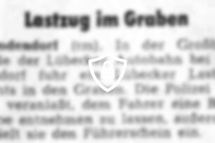Lastzug im Graben