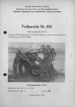 Findlingsrodegerät B 373/2