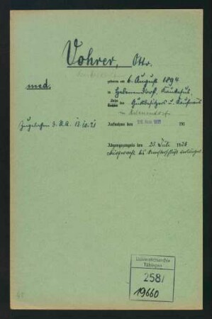 Otto Vohrer (1894-)