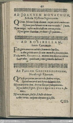 Ad Paulum Goschenhoferum, Nordlinga-Rhaetum