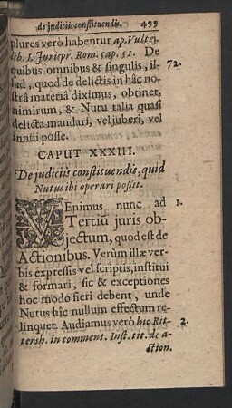 Caput XXXIII. De judiciis constituendis