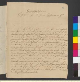 Brief von Bucholtz, Franz Bernard Joseph von an Goethe, Johann Wolfgang von