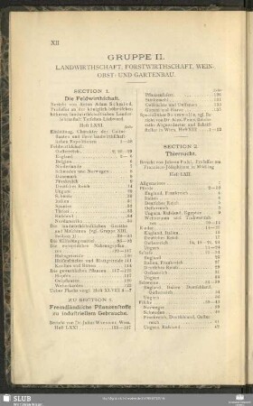 Gruppe II. Landwirthschaft, Forstwirthschaft, Wein-, Obst- Und Gartenbau