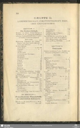 Gruppe II. Landwirthschaft, Forstwirthschaft, Wein-, Obst- Und Gartenbau