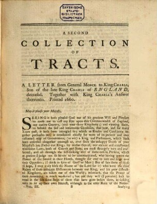 A Collection Of Scarce and Valuable Tracts, On The Most Interesting and Entertaining Subjects: But chiefly such as relate to the History and Constitution of these Kingdoms : Selected from an infinite Number in Print and Manuscript, in the Royal Cotton. Sion, and other Publick, as well as Private Libraries; Particularly that of the late Lord Sommers. 2,3