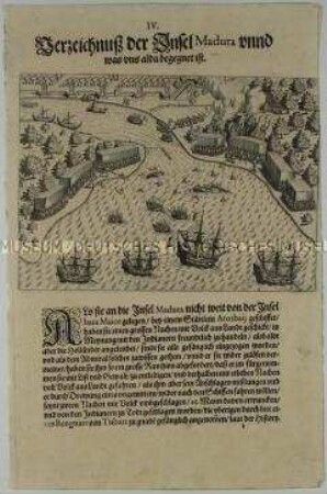 Abbildung der Insel Madura und was uns dort begegnete - Tafel 4 aus de Bry, India II