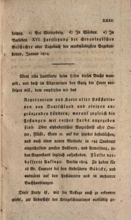 Chronologische Geschichte oder Tagebuch vom deutschen Freiheits-Kriege. 1, Enthaltend den Zeitraum vom 3ten December 1812 bis Ende December 1813, oder von der Flucht der Franzosen aus Rußland bis zum Übergange der alliirten Truppen über den Rhein