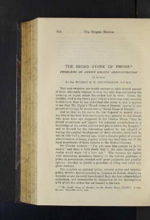 The Broad Stone of Empire