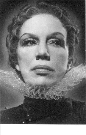 Rollenporträt Elisabeth Flickenschildt. Fotografie (Weltpostkarte). Dresden, um 1950