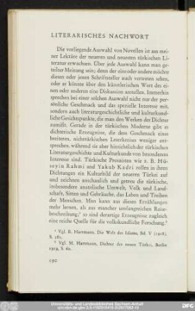 Literarisches Nachwort