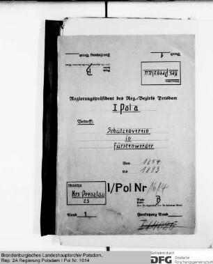 Schützenverein zu Fürstenwerder, Kreis Prenzlau