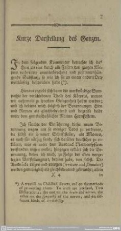 Kurze Darstellung des Ganzen
