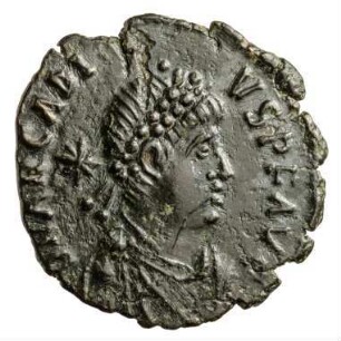 Münze, Aes 4, 406 - 408 n. Chr.