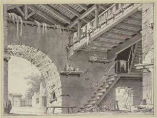 Vorhalle eines italienischen Bauernhauses