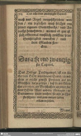 Das acht und zwantzigste Capitel. Vom PredigAmpt