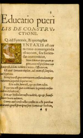 Quid Syntaxis, & quotuplex.