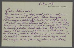 Brief von Georg und Benjamine Kolbe an Hermann und Charlotte Schmitt