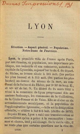 Lyon et ses environs par Adolphe Joanne : Contenant 22 gravures, 1 plan et 1 carte