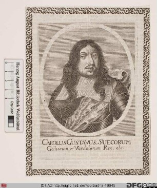 Bildnis Karl X. Gustaf, 1652 Pfalzgraf von Zweibrücken-Kleeburg, 1654-60 König von Schweden