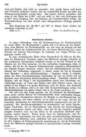 430-433, Statistische Beiräte