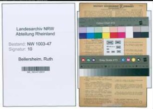 Entnazifizierung Ruth Bellersheim , geb. 10.02.1915 (Kaufmaennische Angestellte)