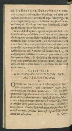 Caput XIII. De Enunciationum Subalternatione.