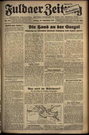 Ausgabe vom Freitag, den 20. September 1935.