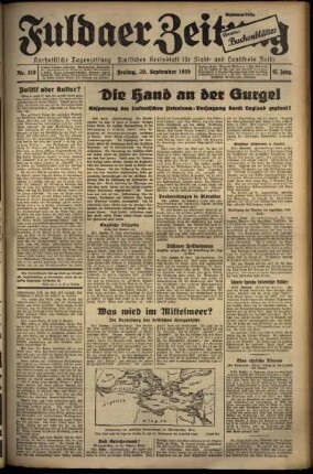 Ausgabe vom Freitag, den 20. September 1935.