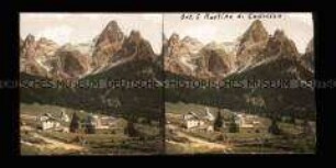Blick über San Martino di Castrozza zum Cimone Rosetta, Dolomiten